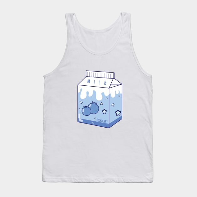 Japanese aesthetics kawaii blueberry milk Tank Top by Japanese Designs